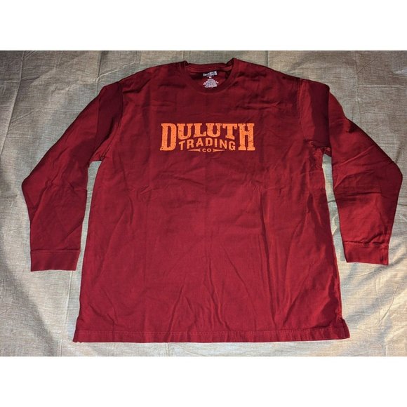 Duluth Other - Duluth Trading Co Men XL Red Long Sleeve Shirt Long Tail W/ Logo